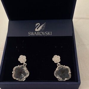 Swarovski Silver and clear Crystal Earrings